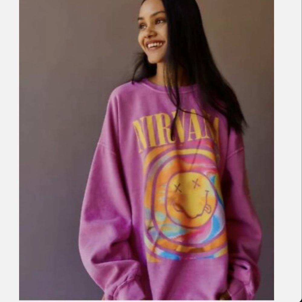 Purple Nirvana Graphic Sweatshirt